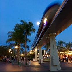 Illuminated street light at night