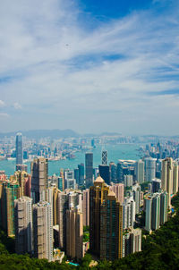 Hong kong view from victoria peak