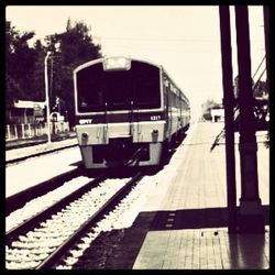 Railroad station platform