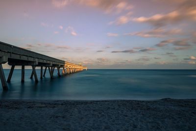 Scenic view of sea against sky at sunset