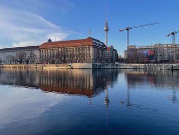 Reflection of buildings in canal