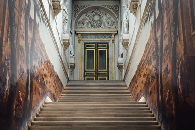 Low angle view of staircase in building