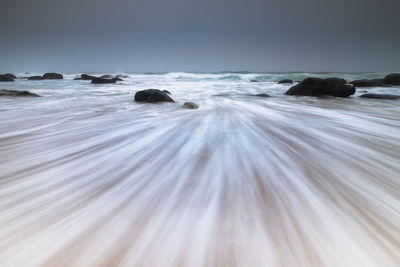 Stormy westerly beach