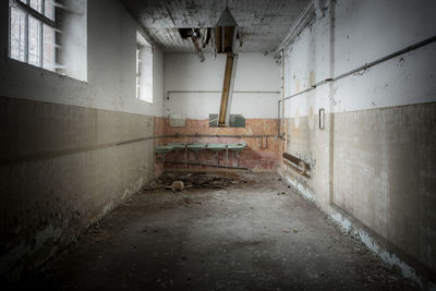 Interior of abandoned building