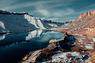 View of lake against sky