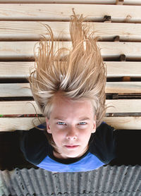 Portrait of boy outdoors