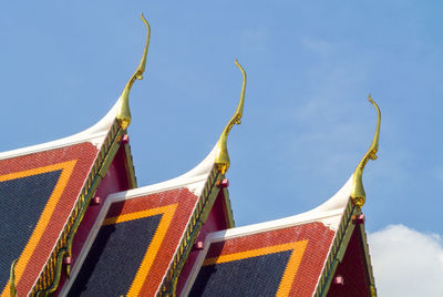 Low angle view of traditional building against sky