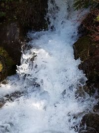 Stream flowing through rocks