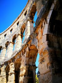 Low angle view of old ruins