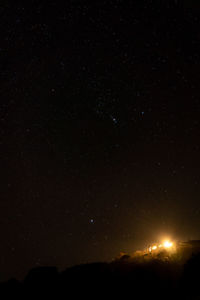 Low angle view of sky at night