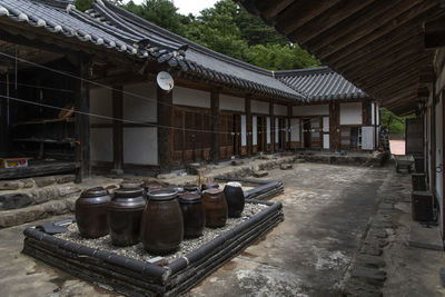 View of the courtyard in the buddhist clergy's dormitory