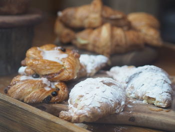 Close-up of bread on table