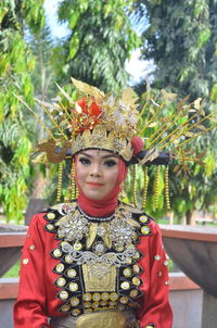 Pre-weeding using clothes from gorontalo, sulawesi, indonesia