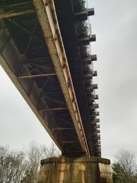 Low angle view of bridge against sky