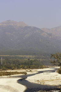 Scenic view of landscape against clear sky