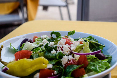 Close-up of salad in plate