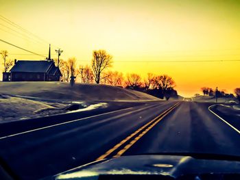 Road at sunset