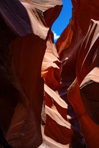 Low angle view of rock formation