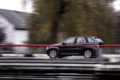 Car moving on road