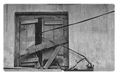 Close-up of broken wall