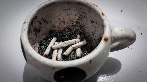 Close-up of cigarette smoking