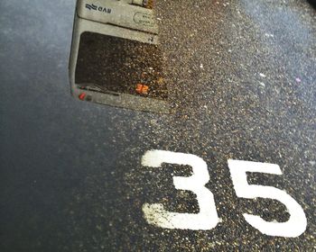 Close-up of road sign