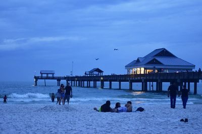 People enjoying at beach