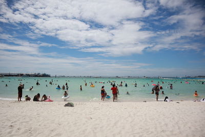 Group of people on beach