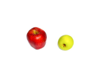 Close-up of apple against white background