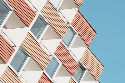 Low angle view of building against clear sky