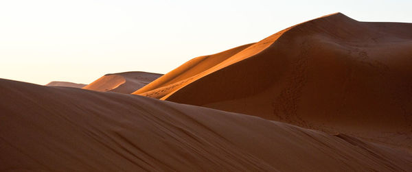 Sand dunes in a desert