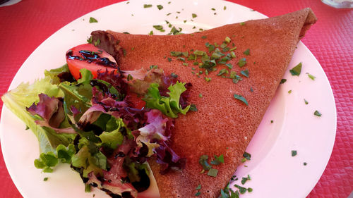 Close-up of served food