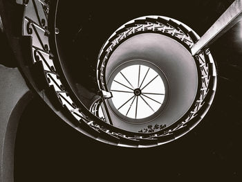 Low angle view of spiral staircase