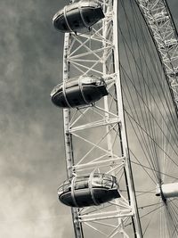 Low angle view of ferris wheel against sky