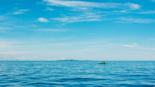Scenic view of blue sea against sky