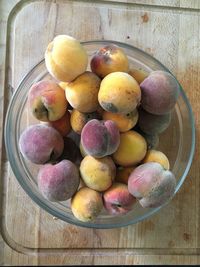 Close-up of peach in bowl