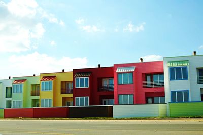 Buildings against blue sky