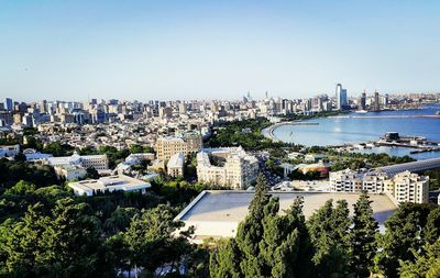 High angle view of cityscape