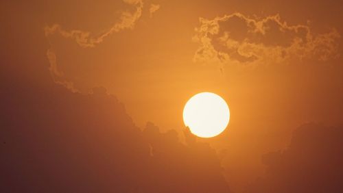 Low angle view of sky during sunset