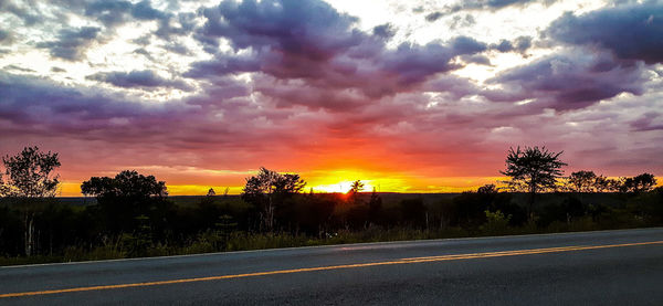 Road passing through landscape