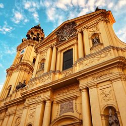 Low angle view of historical building against sky