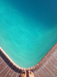 High angle view of swimming pool