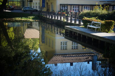 Canal amidst buildings in city