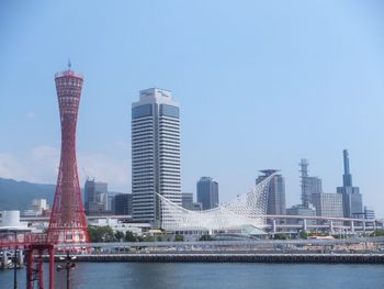 Modern buildings at waterfront