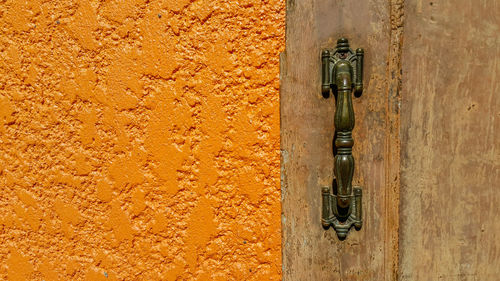 Close-up of old door