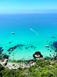 High angle view of sea shore