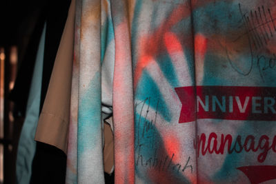 Full frame shot of graffiti on window