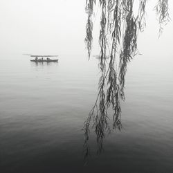 View of calm lake against the sky