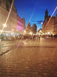 City street at night