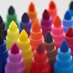 Close-up of multi colored pencils